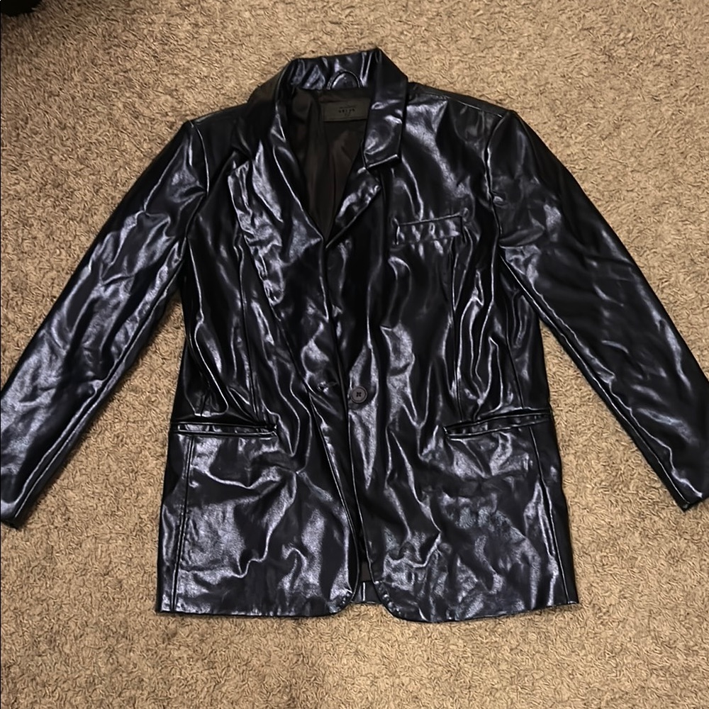 Blank NYC Black Shiny Blazer